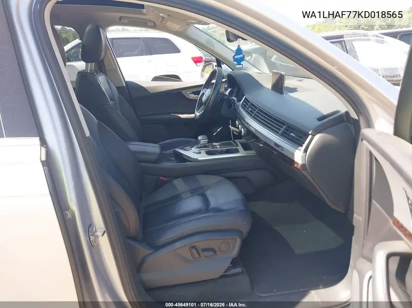 2019 Audi Q7 45 Premium/45 Se Premium VIN: WA1LHAF77KD018565 Lot: 45649101