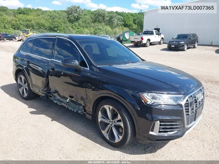 2020 Audi Q7 Prestige 55 Tfsi Quattro Tiptronic VIN: WA1VXAF73LD007365 Lot: 45369378