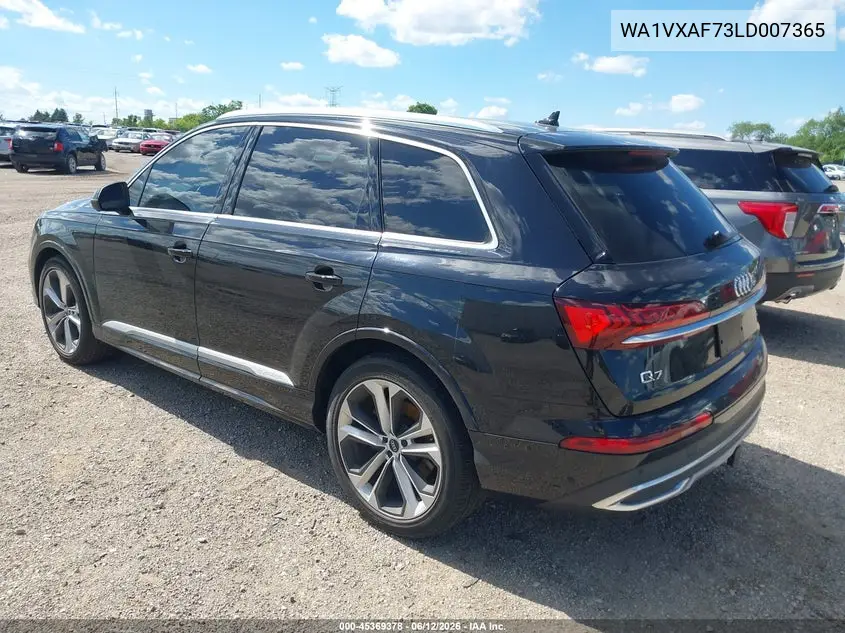 2020 Audi Q7 Prestige 55 Tfsi Quattro Tiptronic VIN: WA1VXAF73LD007365 Lot: 45369378