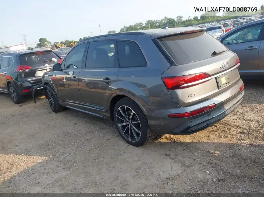 2020 Audi Q7 Premium Plus 55 Tfsi Quattro Tiptronic VIN: WA1LXAF70LD008769 Lot: 45609602