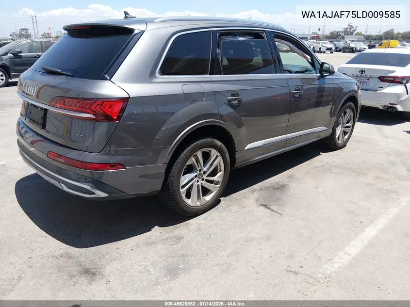 2020 Audi Q7 Premium 45 Tfsi Quattro Tiptronic VIN: WA1AJAF75LD009585 Lot: 45625852