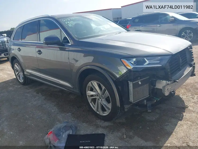 2020 Audi Q7 Premium Plus 55 Tfsi Quattro Tiptronic VIN: WA1LXAF74LD011982 Lot: 45631923