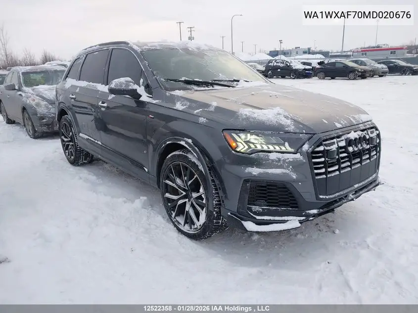 2021 Audi Q7 55 Technik VIN: WA1WXAF70MD020676 Lot: 12522358