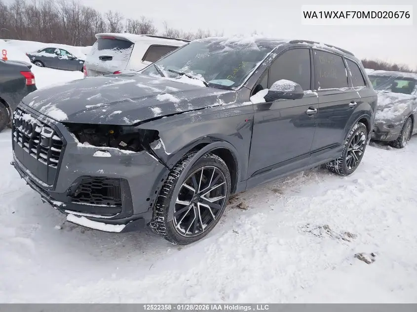 2021 Audi Q7 55 Technik VIN: WA1WXAF70MD020676 Lot: 12522358
