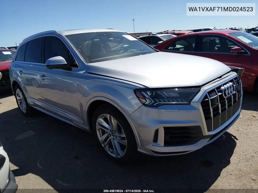 2021 Audi Q7 Prestige 55 Tfsi Quattro Tiptronic VIN: WA1VXAF71MD024523 Lot: 45619524