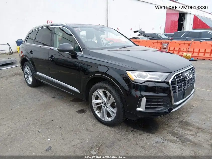 2021 Audi Q7 Premium Plus 55 Tfsi Quattro Tiptronic VIN: WA1LXAF72MD013330 Lot: 45675761