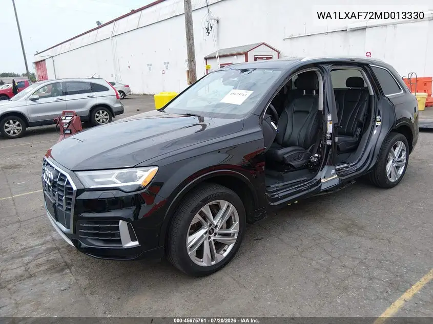2021 Audi Q7 Premium Plus 55 Tfsi Quattro Tiptronic VIN: WA1LXAF72MD013330 Lot: 45675761
