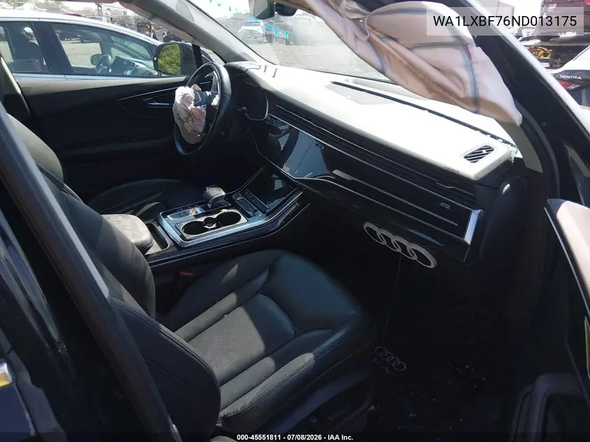 2022 Audi Q7 Premium Plus 55 Tfsi Quattro Tiptronic VIN: WA1LXBF76ND013175 Lot: 45551811