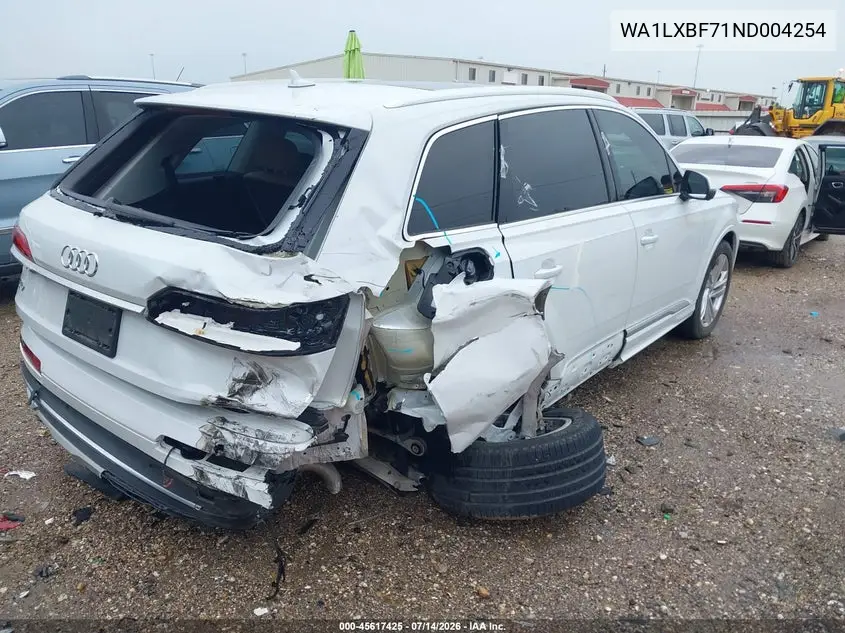 2022 Audi Q7 Premium Plus 55 Tfsi Quattro Tiptronic VIN: WA1LXBF71ND004254 Lot: 45617425