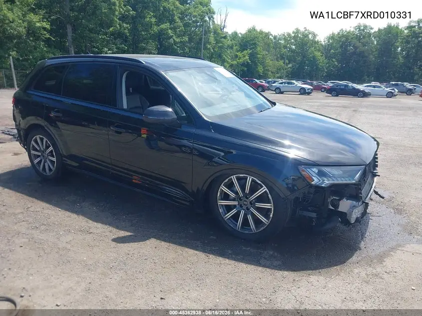 2024 Audi Q7 Premium Plus 45 Tfsi Quattro Tiptronic VIN: WA1LCBF7XRD010331 Lot: 45362938