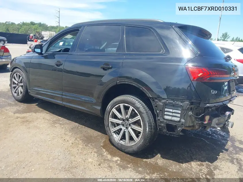 2024 Audi Q7 Premium Plus 45 Tfsi Quattro Tiptronic VIN: WA1LCBF7XRD010331 Lot: 45362938