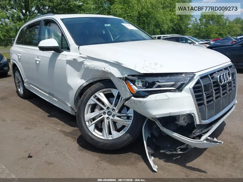2024 Audi Q7 Premium 45 Tfsi Quattro Tiptronic VIN: WA1ACBF77RD009273 Lot: 45386908