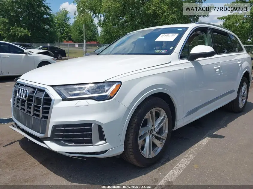 2024 Audi Q7 Premium 45 Tfsi Quattro Tiptronic VIN: WA1ACBF77RD009273 Lot: 45386908