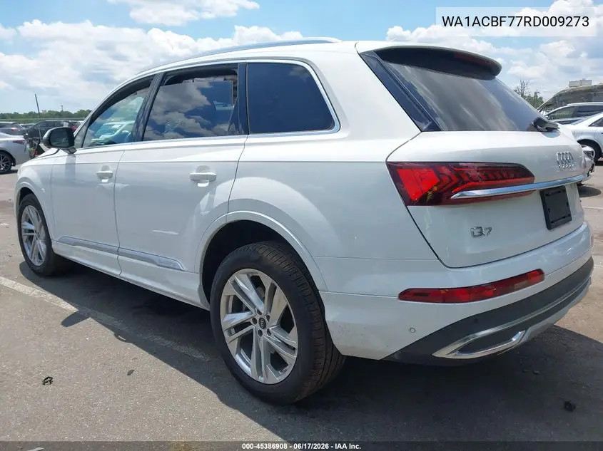 2024 Audi Q7 Premium 45 Tfsi Quattro Tiptronic VIN: WA1ACBF77RD009273 Lot: 45386908