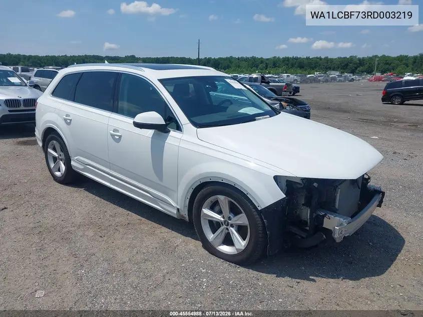 2024 Audi Q7 Premium Plus 45 Tfsi Quattro Tiptronic VIN: WA1LCBF73RD003219 Lot: 45554988