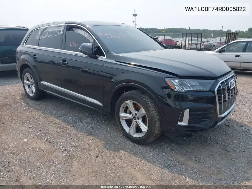 2024 Audi Q7 Premium Plus 45 Tfsi Quattro Tiptronic VIN: WA1LCBF74RD005822 Lot: 45616347