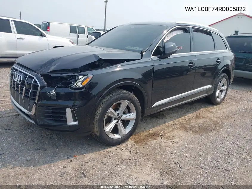 2024 Audi Q7 Premium Plus 45 Tfsi Quattro Tiptronic VIN: WA1LCBF74RD005822 Lot: 45616347