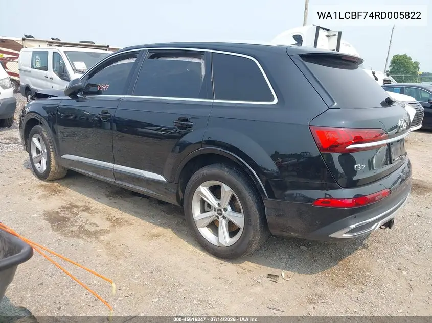 2024 Audi Q7 Premium Plus 45 Tfsi Quattro Tiptronic VIN: WA1LCBF74RD005822 Lot: 45616347