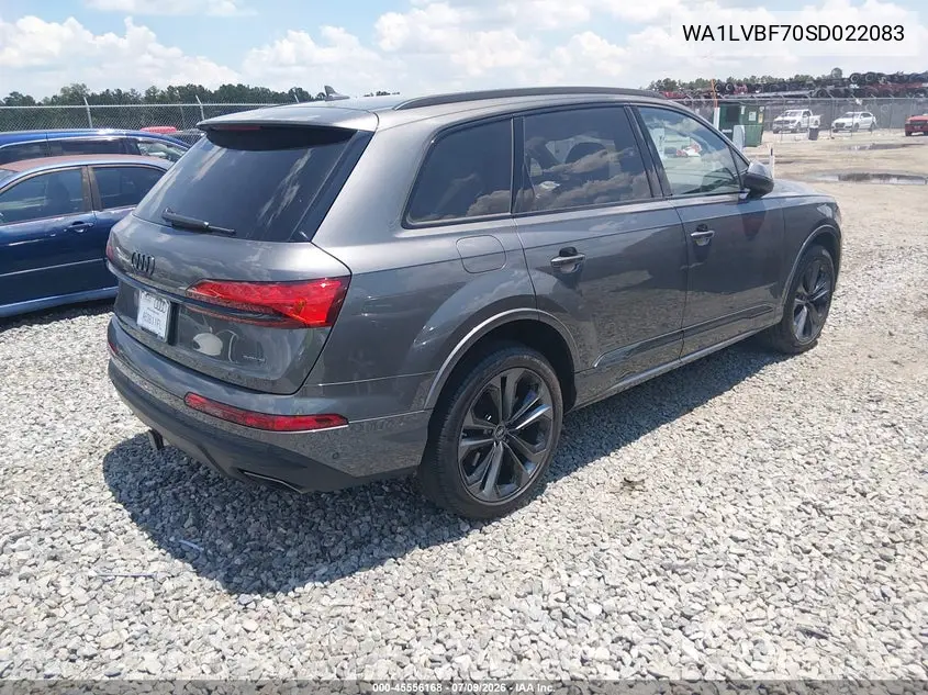 2025 Audi Q7 Premium Plus 55 Tfsi Quattro Tiptronic VIN: WA1LVBF70SD022083 Lot: 45556168