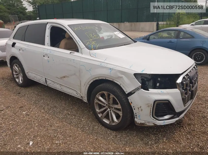 2025 Audi Q7 Premium Plus 45 Tfsi Quattro Tiptronic VIN: WA1LCBF72SD000558 Lot: 45614896