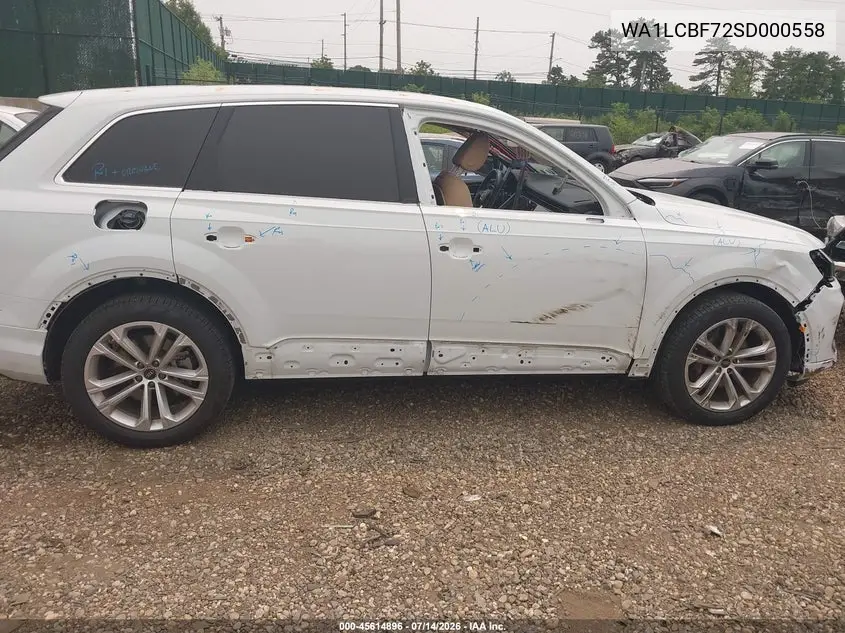 2025 Audi Q7 Premium Plus 45 Tfsi Quattro Tiptronic VIN: WA1LCBF72SD000558 Lot: 45614896