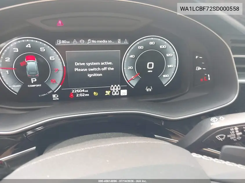 2025 Audi Q7 Premium Plus 45 Tfsi Quattro Tiptronic VIN: WA1LCBF72SD000558 Lot: 45614896