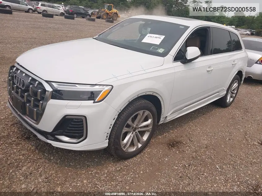 2025 Audi Q7 Premium Plus 45 Tfsi Quattro Tiptronic VIN: WA1LCBF72SD000558 Lot: 45614896