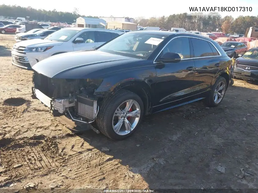 2019 Audi Q8 55 Premium VIN: WA1AVAF18KD017310 Lot: 43862225