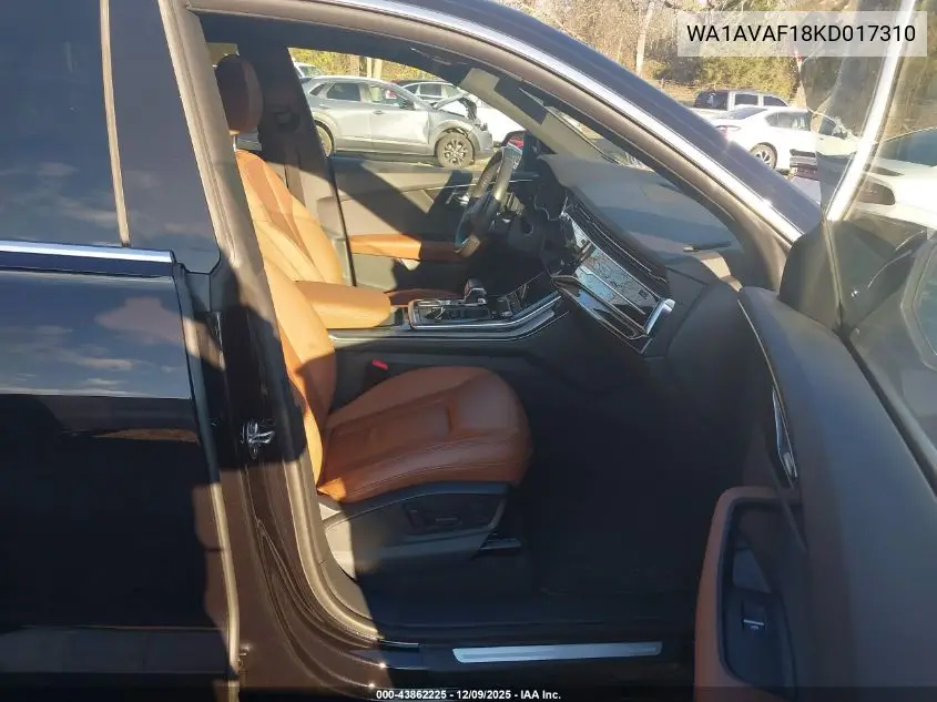 2019 Audi Q8 55 Premium VIN: WA1AVAF18KD017310 Lot: 43862225