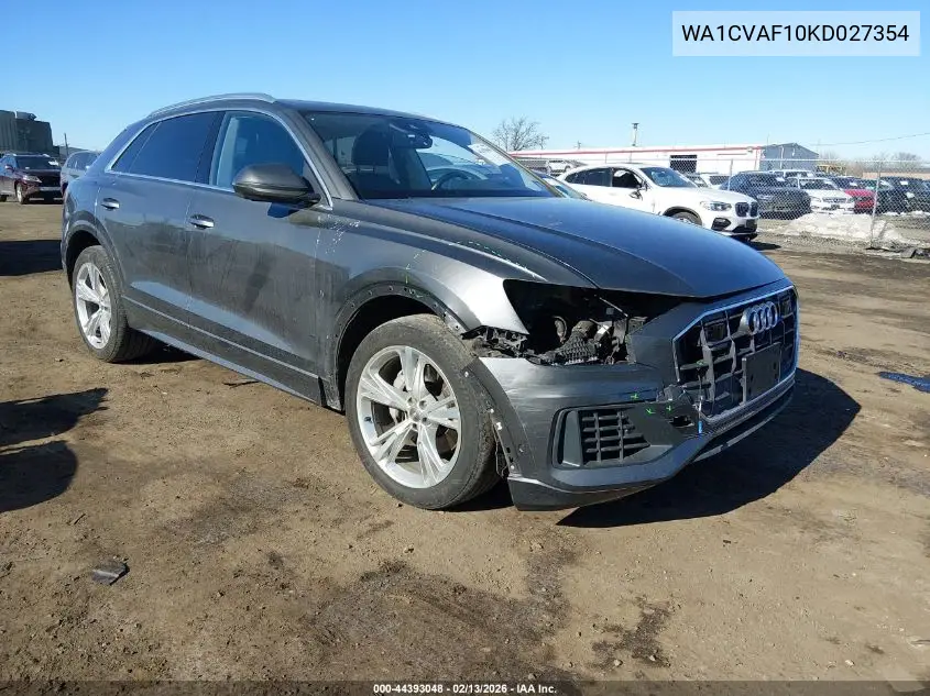 2019 Audi Q8 55 Premium VIN: WA1CVAF10KD027354 Lot: 44393048