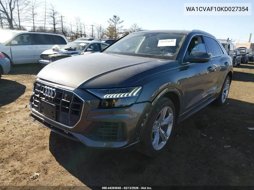 2019 Audi Q8 55 Premium VIN: WA1CVAF10KD027354 Lot: 44393048