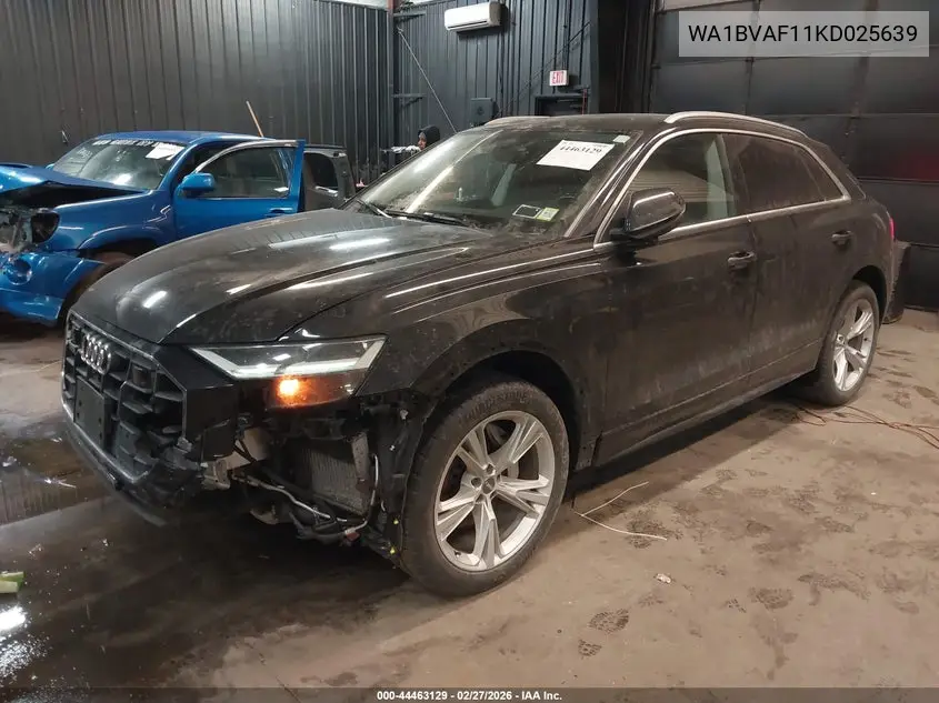 2019 Audi Q8 55 Premium VIN: WA1BVAF11KD025639 Lot: 44463129