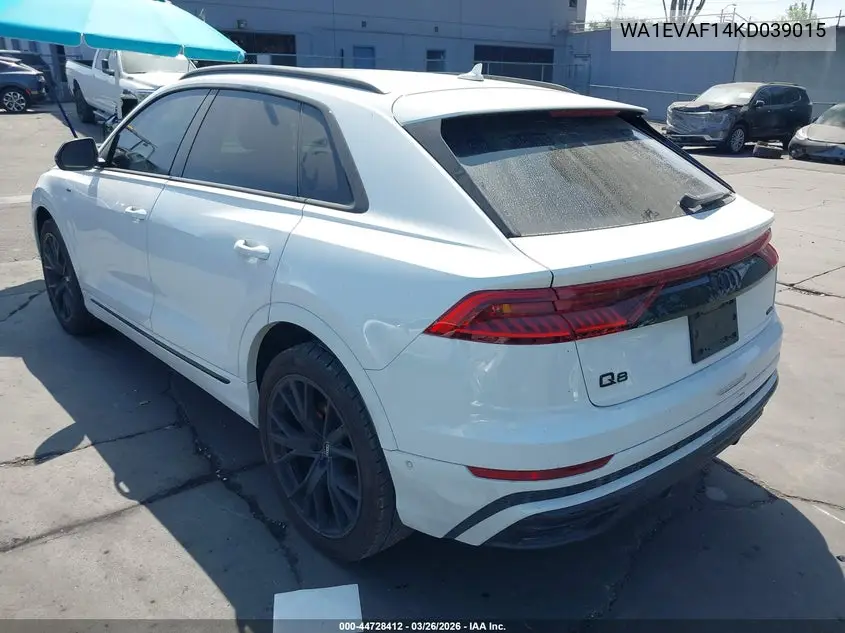 2019 Audi Q8 55 Premium VIN: WA1EVAF14KD039015 Lot: 44728412