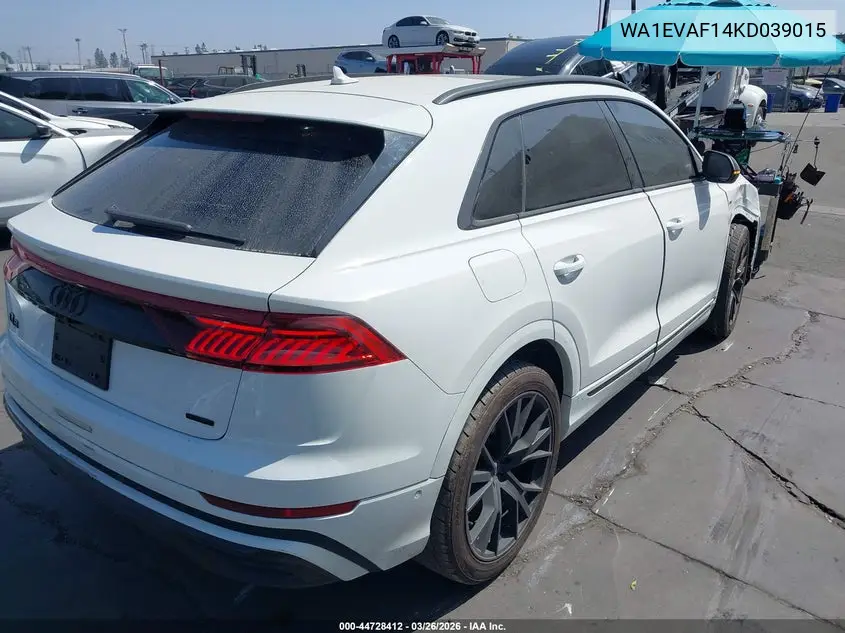 2019 Audi Q8 55 Premium VIN: WA1EVAF14KD039015 Lot: 44728412
