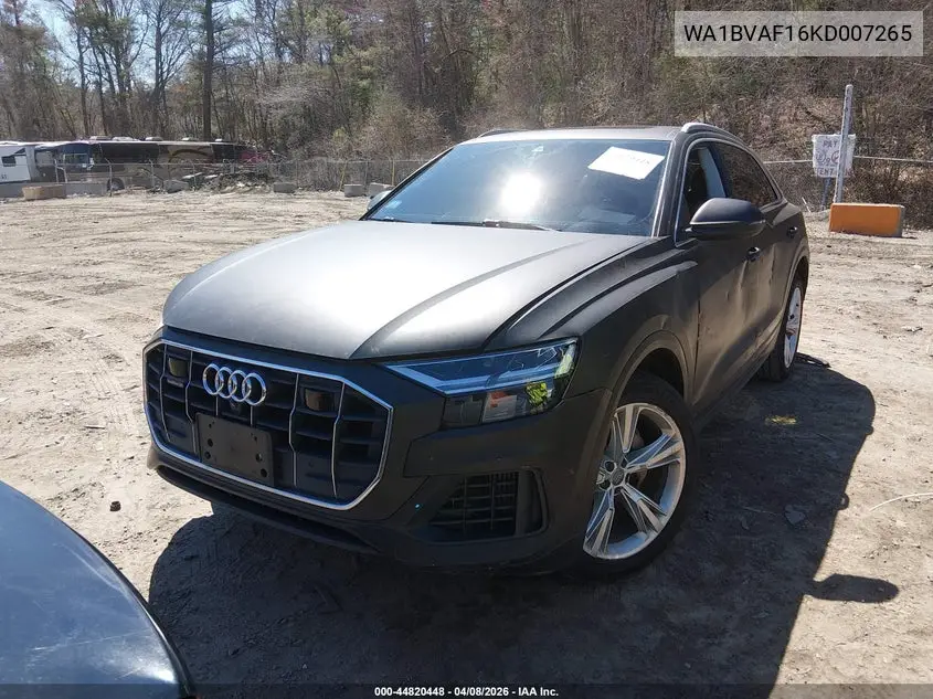 2019 Audi Q8 55 Premium VIN: WA1BVAF16KD007265 Lot: 44820448