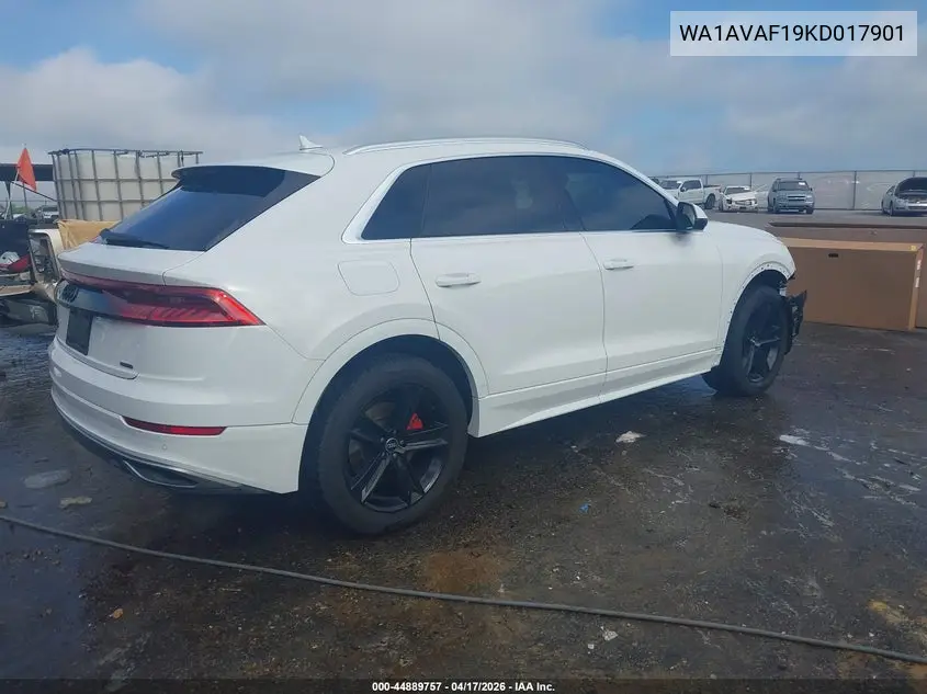 2019 Audi Q8 55 Premium VIN: WA1AVAF19KD017901 Lot: 44889757