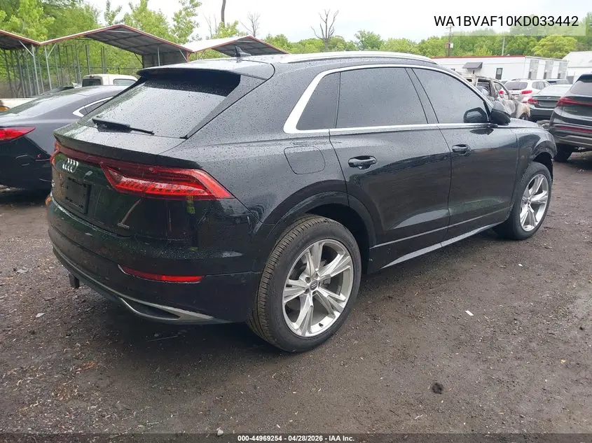 2019 Audi Q8 55 Premium VIN: WA1BVAF10KD033442 Lot: 44969254