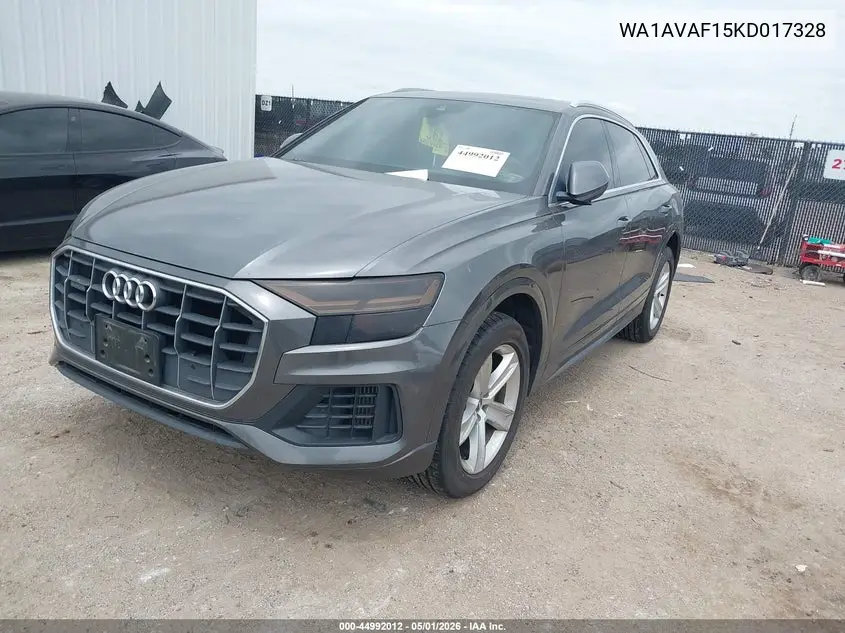 2019 Audi Q8 55 Premium VIN: WA1AVAF15KD017328 Lot: 44992012