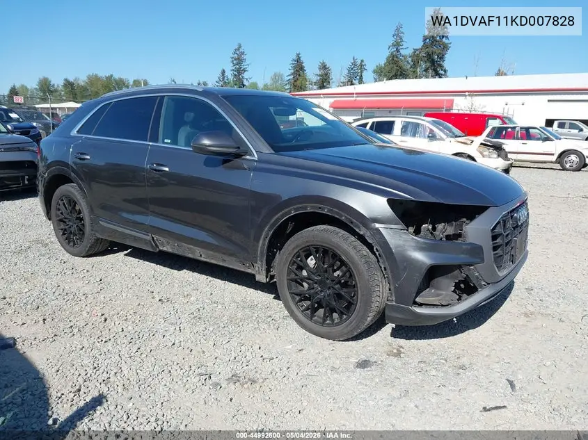 2019 Audi Q8 55 Progressiv VIN: WA1DVAF11KD007828 Lot: 44992600
