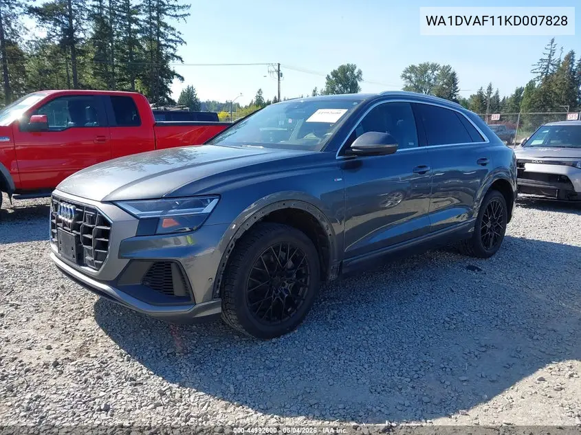 2019 Audi Q8 55 Progressiv VIN: WA1DVAF11KD007828 Lot: 44992600
