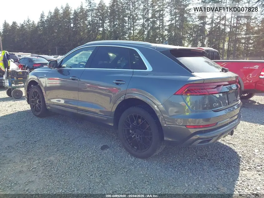 2019 Audi Q8 55 Progressiv VIN: WA1DVAF11KD007828 Lot: 44992600