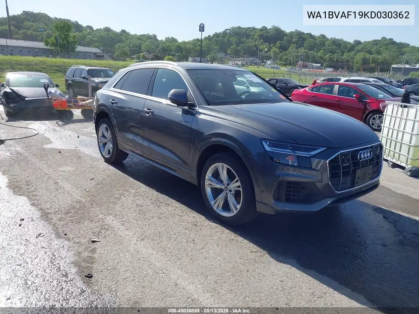 2019 Audi Q8 55 Premium VIN: WA1BVAF19KD030362 Lot: 45036888