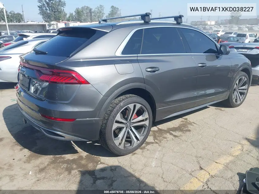 2019 Audi Q8 55 Premium VIN: WA1BVAF1XKD038227 Lot: 45079705