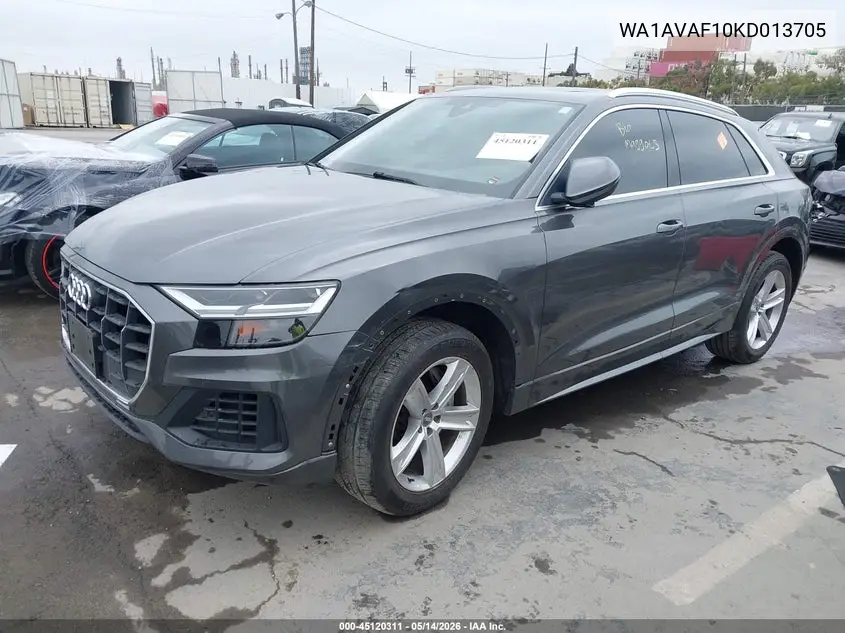 2019 Audi Q8 55 Premium VIN: WA1AVAF10KD013705 Lot: 45120311