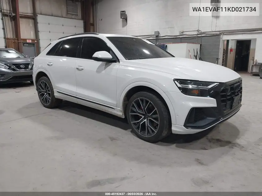 2019 Audi Q8 55 Premium VIN: WA1EVAF11KD021734 Lot: 45192437