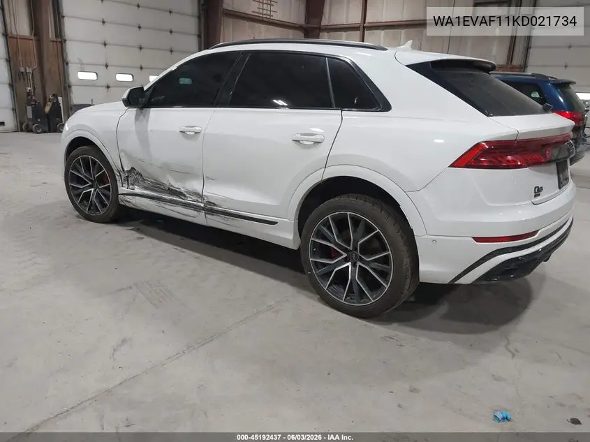 2019 Audi Q8 55 Premium VIN: WA1EVAF11KD021734 Lot: 45192437