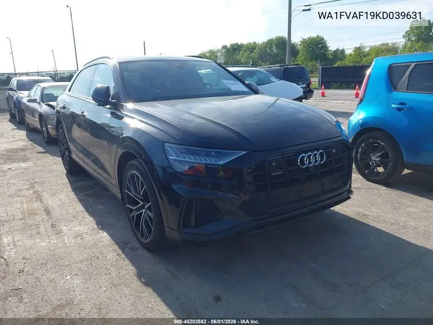2019 Audi Q8 55 Premium VIN: WA1FVAF19KD039631 Lot: 45202582