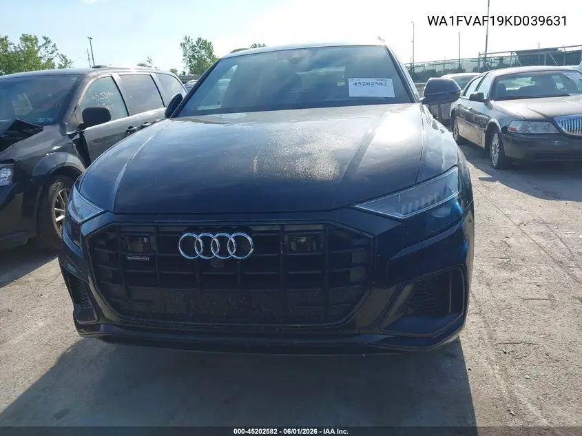 2019 Audi Q8 55 Premium VIN: WA1FVAF19KD039631 Lot: 45202582