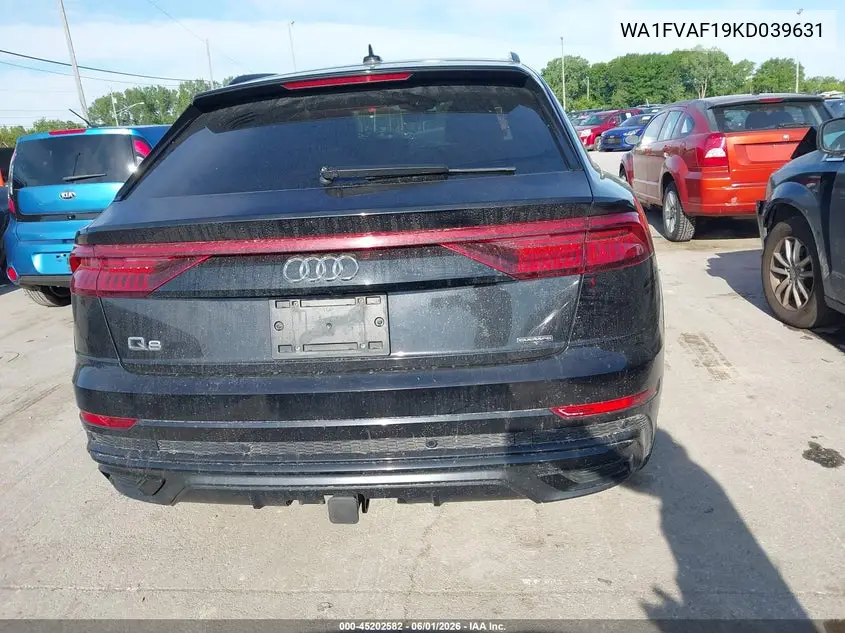 2019 Audi Q8 55 Premium VIN: WA1FVAF19KD039631 Lot: 45202582
