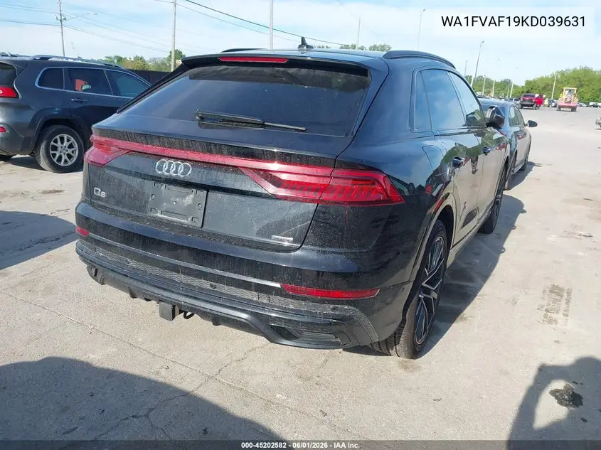 2019 Audi Q8 55 Premium VIN: WA1FVAF19KD039631 Lot: 45202582